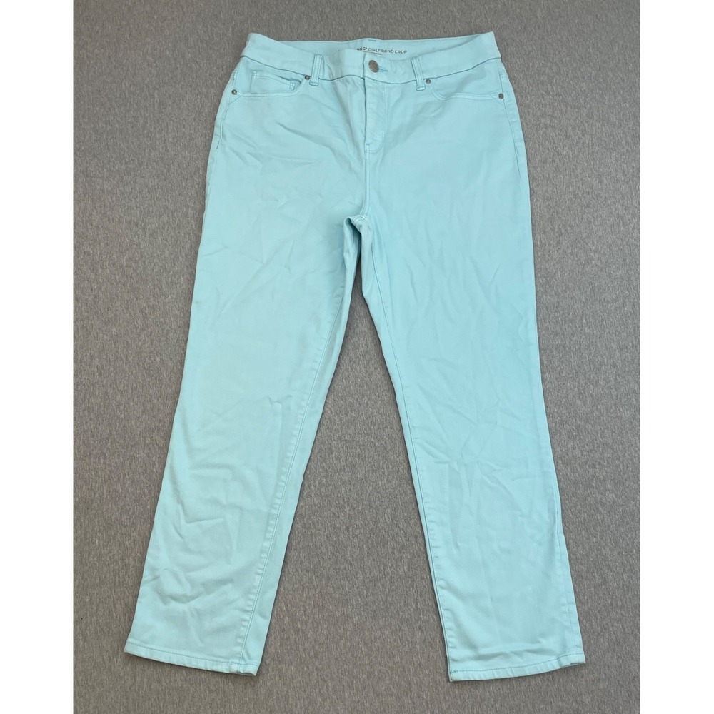 Chicos Jeans Womens 1 (US 8) Blue Cotton Blend Stretch So Slimming High-Rise